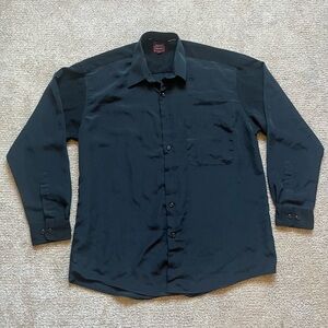 VTG 00’s / Y2K Black Button Up Mens Shirt